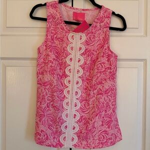 Fola Sleeveless Top Pink Blossom Foxy Llama